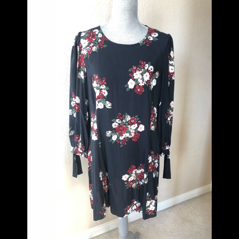 ZARA Black Floral Dress